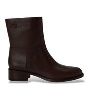 lauren ralph lauren para mujer 802p15708003 botines kyle de piel de becerro marron oscuro 36 3 a 5cm ninguno casual