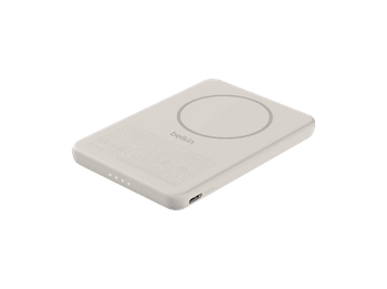 Powerbank - Belkin BPD020hqSA, 5000 mAh, Diseño ultradelgado, Carga hasta 2 dispositivos, Beige