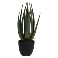 planta artificial en maceta aloe vera 25x45 cm progarden