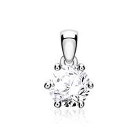 colgante de diamantes para mujer en oro blanco 14 quilates