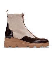 hispanitas para mujer chi243711 botines de piel con cuna beige 40 3 a 5cm cremallera casual