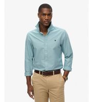 superdry para hombre m4011037a camisa classic oxford azul m casual algodon manga larga