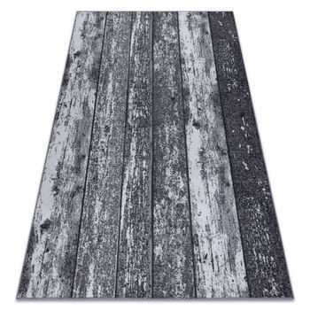 Moqueta Antideslizante Wood Madera Tablero Gris 100x200 Cm
