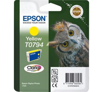 EPSON T0794 Owl Yellow Ink Cartridge, Yellow