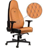 noblechairs icon leather gaming chair - cognac cognac