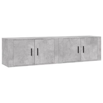 Muebles Para Tv De Pared 2 Uds Gris Hormigón 80x34,5x40 Cm Vidaxl