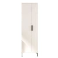 armario de madera multifuncional jienna - 50 x 36 x 165 cm - blanco