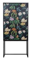 armario aparador 2 puertas mdf estampado floral negro