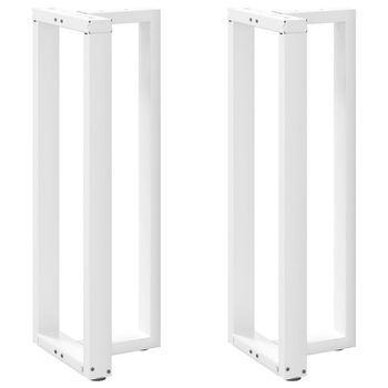Patas Para Mesa De Bar En Forma De T (2 Unidades), Color Blanco, 40 X 35 X (110-111) Cm, Acero Vidaxl