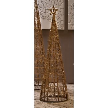 Arbol De Navidad Conico Con Led  Pilas 39dx128 Cms