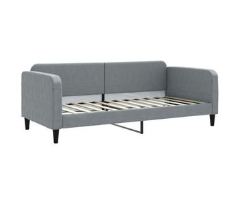 Sofá cama - sofá convertible sin colchón tela gris claro 90x200 cm
