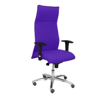 Sillón De Dirección Ergonómico Con Mecanismo Sincro Y Regulable En Altura, Especial Para Personas De Envergadura (hasta 160 Kgs)  Asiento Y Respaldo Tapizados En Tejido Bali Color Lila (con Espuma Viscoelástica) Piqueras Y Crespo Modelo Albacete Xl