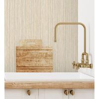 papel pintado vinilico de rayas beige efecto pasta rayada con relieve - maurice lines 681679 de gaulan - rollo de 10 m x 106 m
