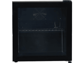 Nevera pequeña - Frigelux D48, Frío ventilado, 44.5 cm, 40 l, Puerta reversible, Negro