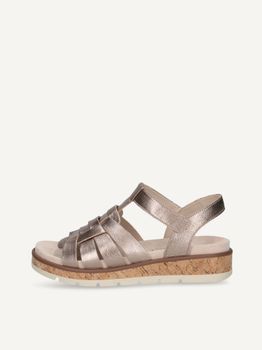 CAPRICE Sandal, brown, made of Leather without heel, Size 39