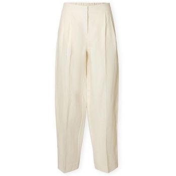 Selected Pantalones W Barrel Lia Trousers - Birch para mujer