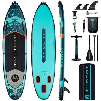 Tabla de Paddle Surf Inflable Myboat 11'6''x34''x6'' para Pesca SUP, Envío desde España, Entrega Rápida Local, Estilo de Pesca Acuática para Adultos con Accesorios, SUP para Turismo y Deportes
