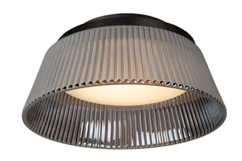 Lámpara de techo de vidrio con 1 led integrado, ahumado