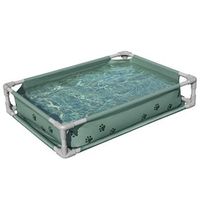piscina para mascotas sobre el suelo verde 102 x 74 x 20 cm bestway
