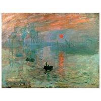 cuadro lienzo - impresion sol naciente - claude monet - cm 40x50