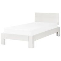cama con somier de madera 90 x 200 cm con cabecero blanco royan
