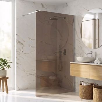 Pared De La Ducha Rea Flexi Brown Chrome 120
