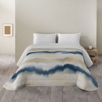 Sandal - Edredón Nórdico Estampado -  Acolchado De Gran Confort Y Extrasuave - Gramaje 300 Gramos Con Tacto Pluma - Cama 180 -belix  Blue