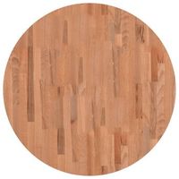 tablero de mesa  tablero escritorio redondo de madera maciza de haya o80x15cm