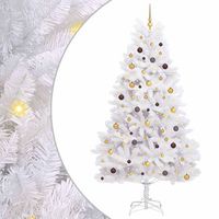 arbol de navidad artificial 240 cm pvc y acero blanco vidaxl