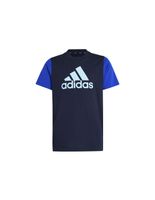 camiseta adidas essentials big logo colorblock cotton infantil azul