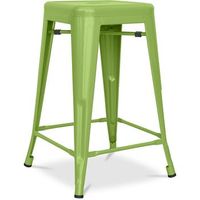 taburete de bar - diseno industrial - acero mate - 60cm - nueva edicion - stylix  verde cl