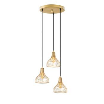 Lámpara De Techo Telyildo-12175 Oro Brillante Metal 44x44x117 Cm