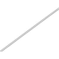 silver 15mm wide diamond cut curb chain - 16in - f8601