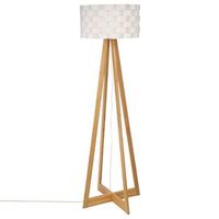 lampara de pie moki bambu blanco h150cm