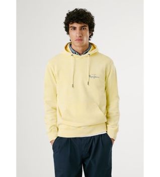 Pepe Jeans para hombre. PM582916 Sudadera Terrel amarillo (M), Casual, Algodón