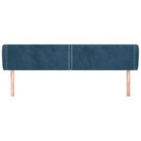 cabecero cama mueble de dormitorio de terciopelo oscuro 183 x 23 x 7888 cm azul m020008012
