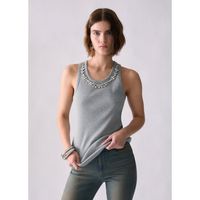 liu jo tops y camisetas top con aplicaciones joya para mujer