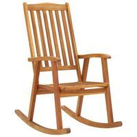 mecedora de madera maciza de acacia vidaxl