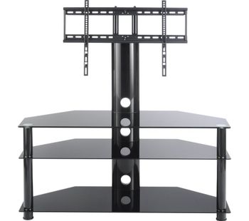 TTAP Classik TVS1009 1100 mm TV Stand with Bracket - Black, Black