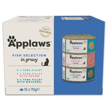 Applaws Cat en salsa 24 x 70 g - Pack ahorro  - Selección de pescado (3 variedades)