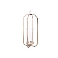 portavela acero cristal 21x21x49 cromado plateado