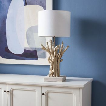 Lámpara de mesa efecto madera flotante Alt. 48 cm
