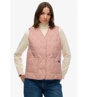 superdry para mujer w5011947a chaleco quilted lite liner rosa s casual poliester