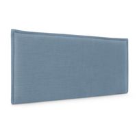 cabecero de lino natural liso con ribete 80x50cm camas 708090 - azul