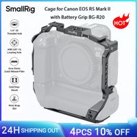 jaula de camara smallrig r5 mark ii para canon eos r5 mark ii con empunadura de bateria bg-r20 placa de liberacion rapida arca-swiss integrada-5623