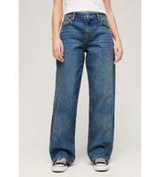 superdry para mujer w7011013a jeans talle medio y pernera ancha azul 3032 casual algodon denim