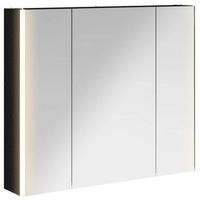 armario con espejo de bano  mueble de bano roble negro 835 x 155 x 70 cm