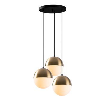 Lámpara De Techo Bastos-6151 Blanco Vintage Metal Vidrio 44x44x111 Cm