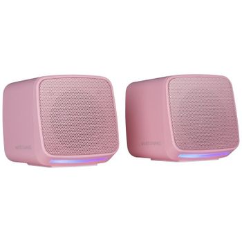 Mars Gaming MS-PRO Altavoces RGB Flow con Caja de Control 10W Rosa
