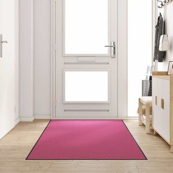 Vidaxl Felpudo Rosa Y Negro 120 X 250 Cm 100% Poliamida